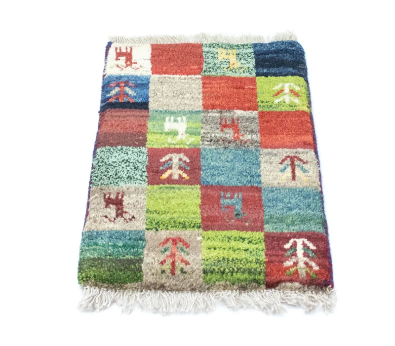 Gabbeh Teppich - Perser 40 x 60 cm - mehrfarbig