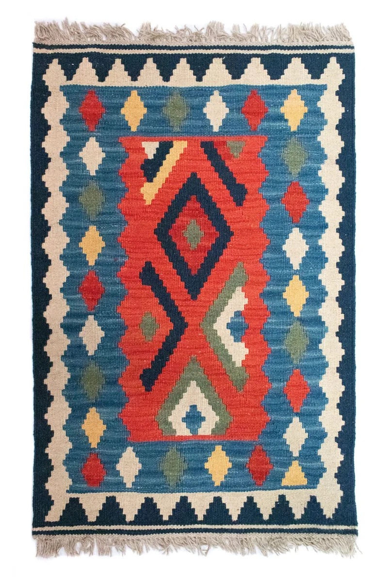 Kelim Teppich - Splash 63 x 96 cm - mehrfarbig