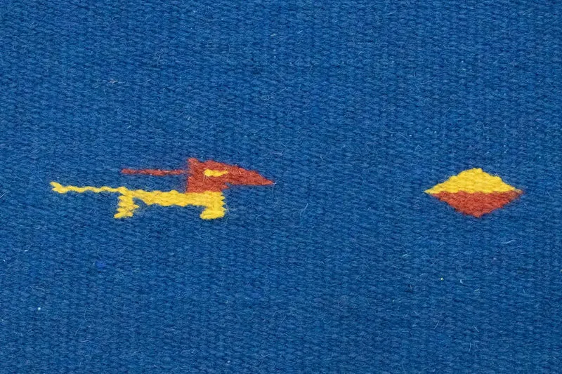 Kelim Teppich - Trendy 140 x 200 cm - blau