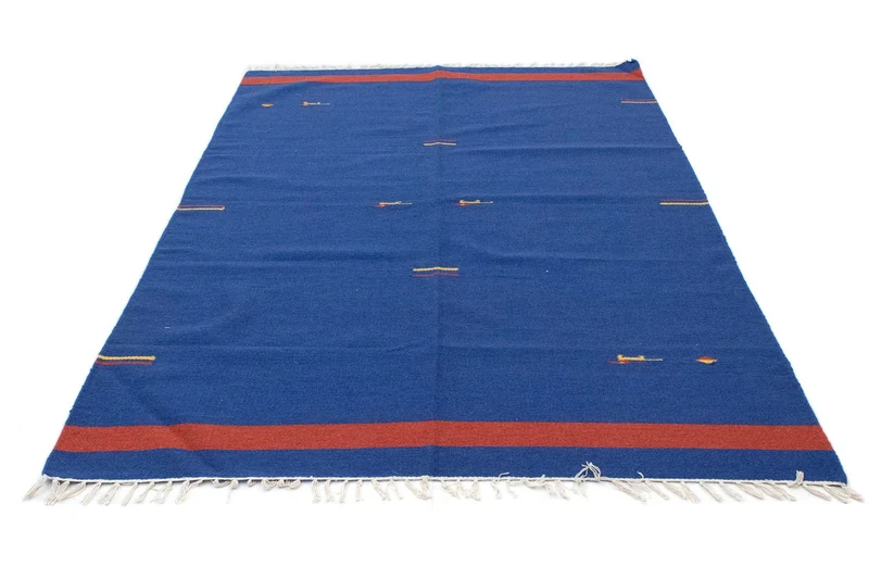 Kelim Teppich - Trendy 140 x 200 cm - blau
