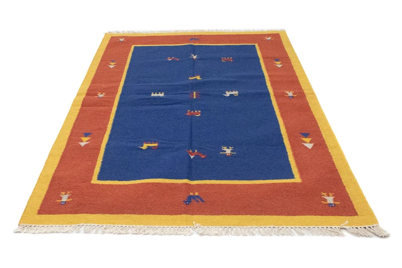 Kelim Teppich - Trendy 140 x 200 cm - blau
