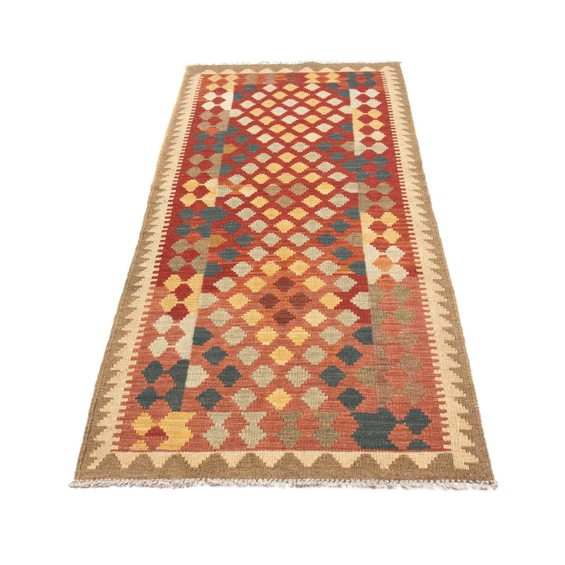 Kelim Teppich - Oriental 74 x 198 cm - hellrot