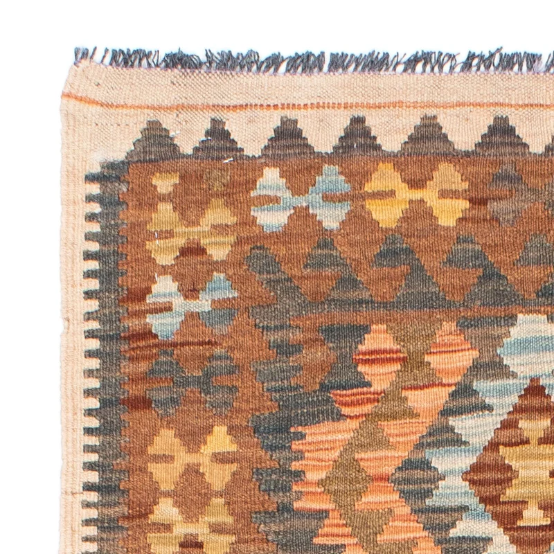 Kelim Teppich - Oriental 88 x 199 cm - hellbraun