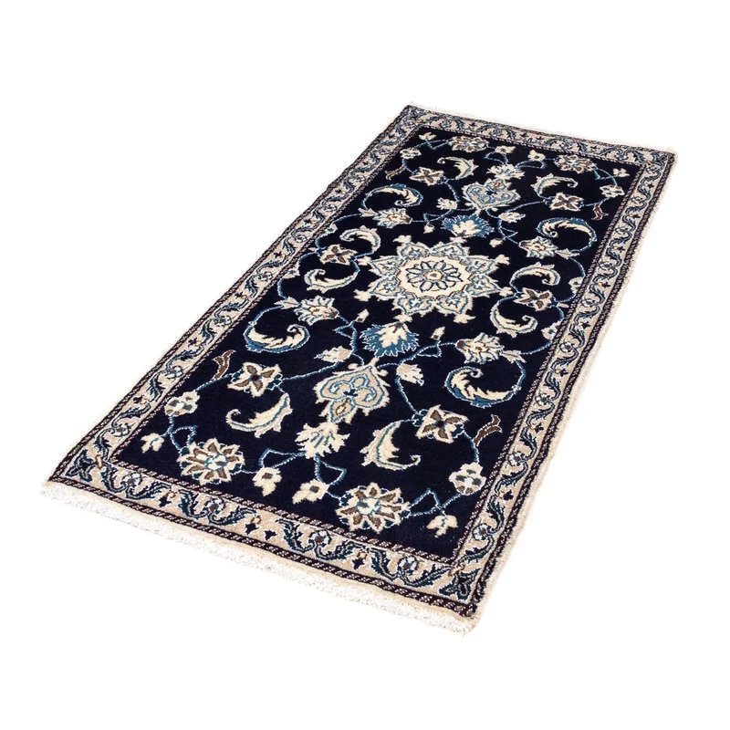 Perserteppich - Nain 68 x 138 cm - dunkelblau