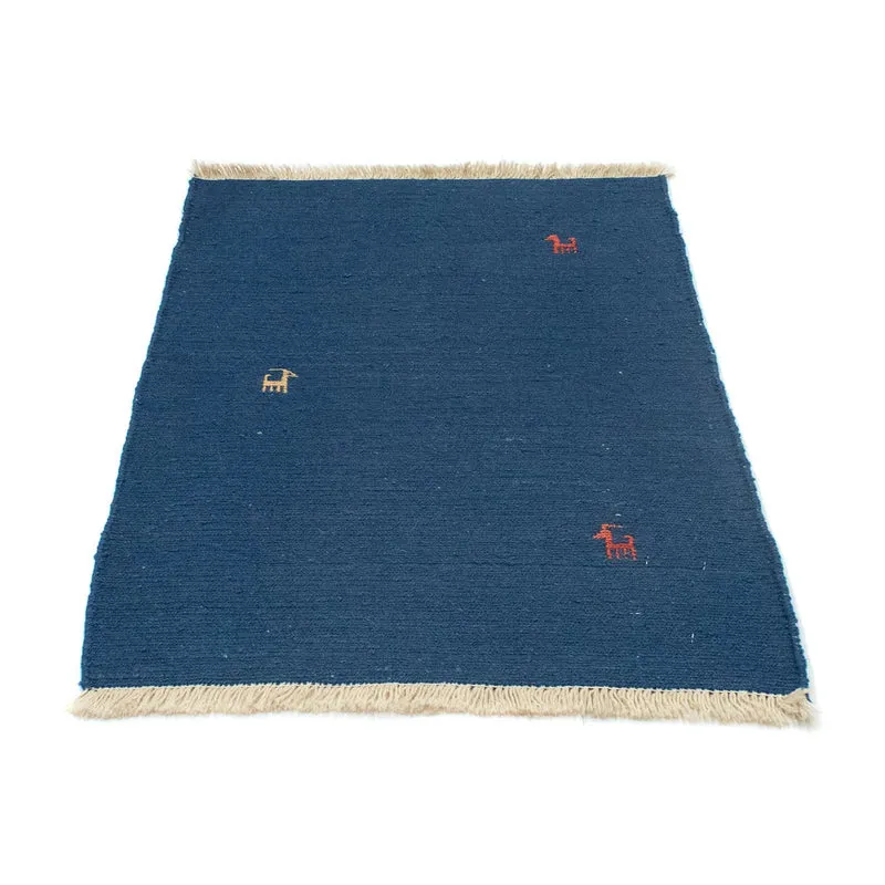 Gabbeh Teppich - Perser 63 x 86 cm - dunkelblau