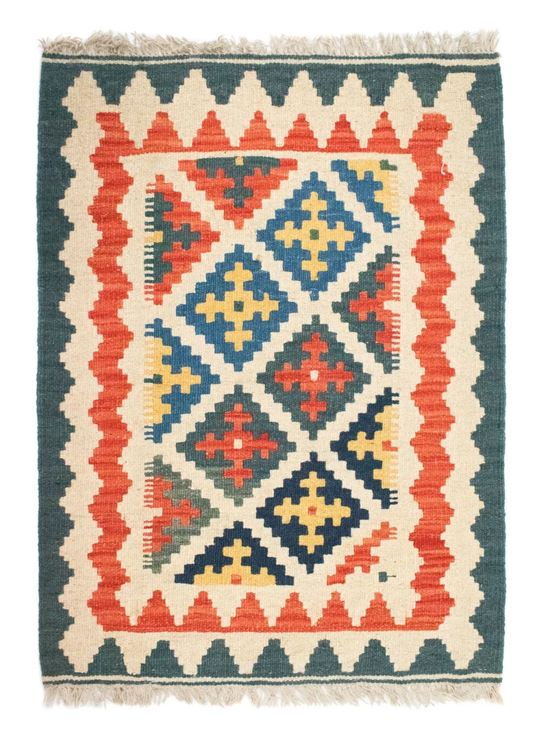 Kelim Teppich - Splash 67 x 89 cm - mehrfarbig