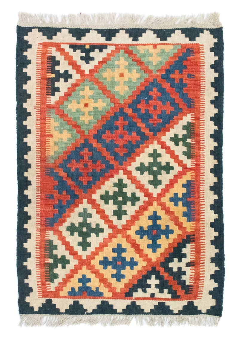 Kelim Teppich - Splash 65 x 92 cm - mehrfarbig