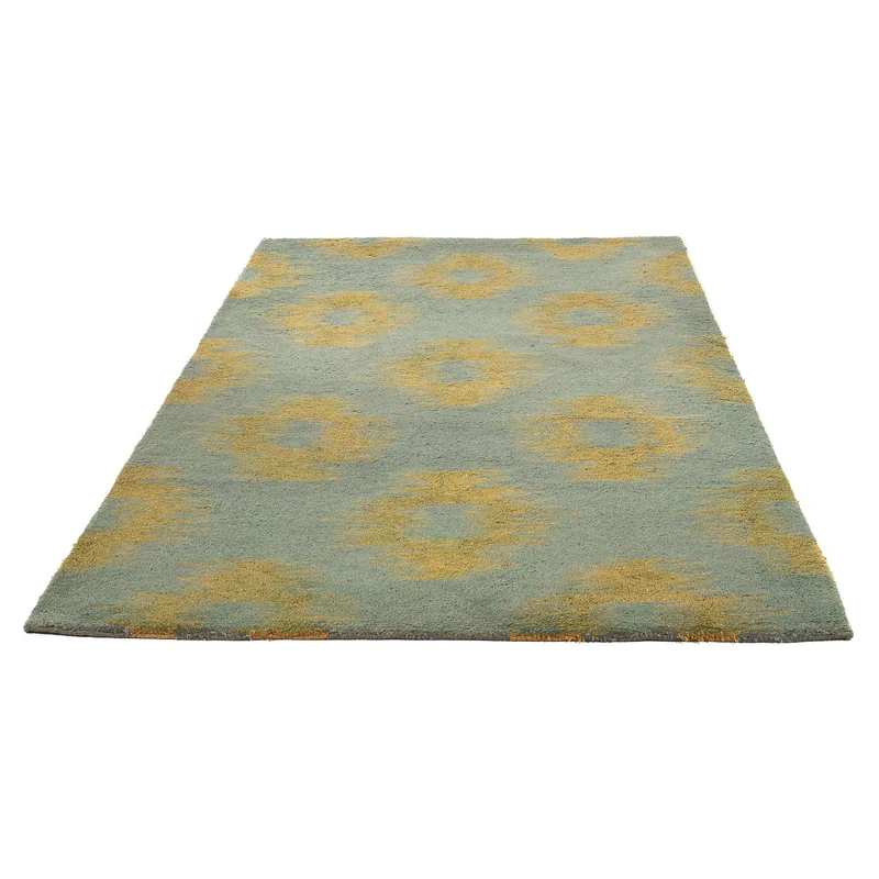 Wollteppich 150 x 240 cm Wohnzimmer Teppich