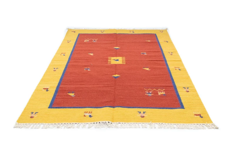 Kelim Teppich - Trendy 140 x 200 cm - orange
