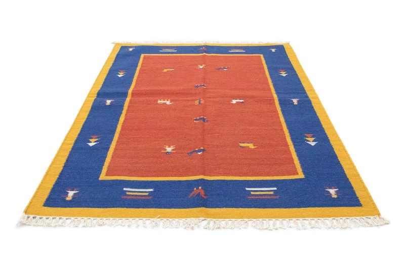 Kelim Teppich - Trendy 140 x 200 cm - orange