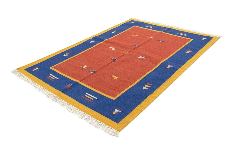 Kelim Teppich - Trendy 140 x 200 cm - orange