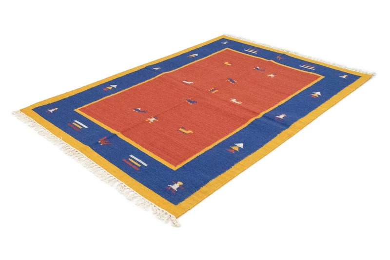 Kelim Teppich - Trendy 140 x 200 cm - orange