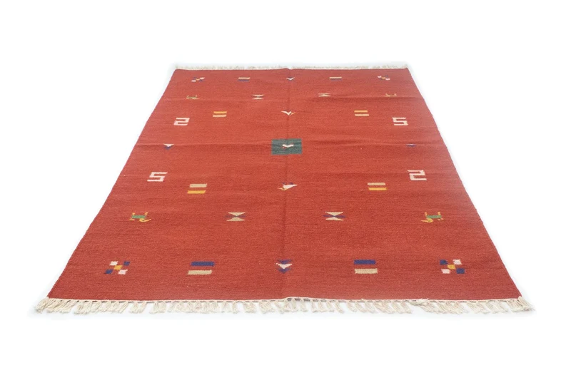 Kelim Teppich - Trendy 140 x 200 cm - rot