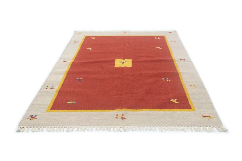 Kelim Teppich - Trendy 140 x 200 cm - rot
