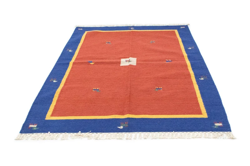 Kelim Teppich - Trendy 140 x 200 cm - orange