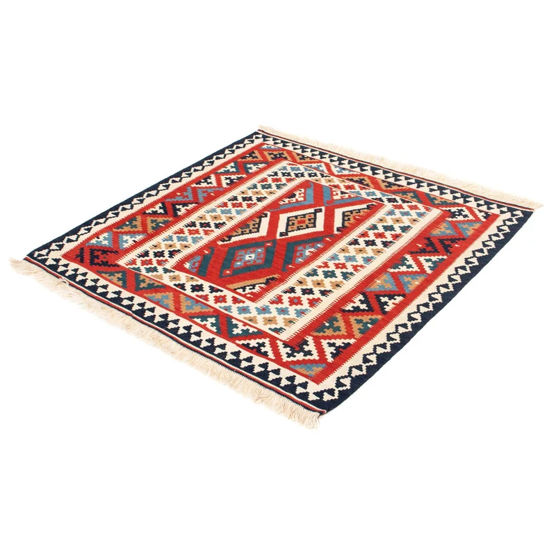Kelim Teppich - Oriental 105 x 108 cm - rot