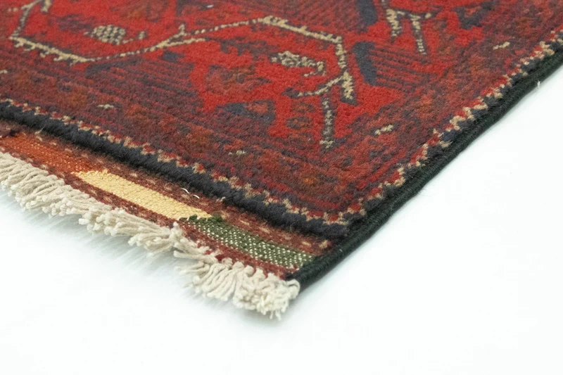 Afghan Teppich - Kunduz 75 x 123 cm - dunkelrot