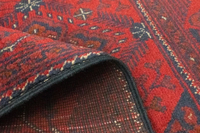 Afghan Teppich - Kunduz 75 x 123 cm - dunkelrot