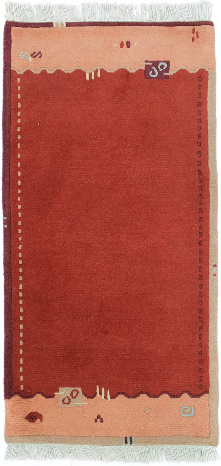Nepal Teppich 70 x 140 cm - orange