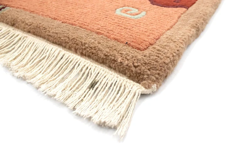 Nepal Teppich 70 x 140 cm - orange