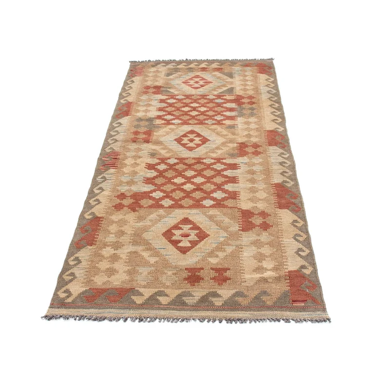 Kelim Teppich - Oriental 79 x 212 cm - hellbraun