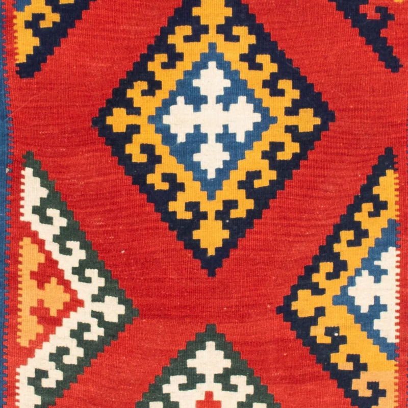 Kelim Teppich - Oriental 110 x 113 cm - rot