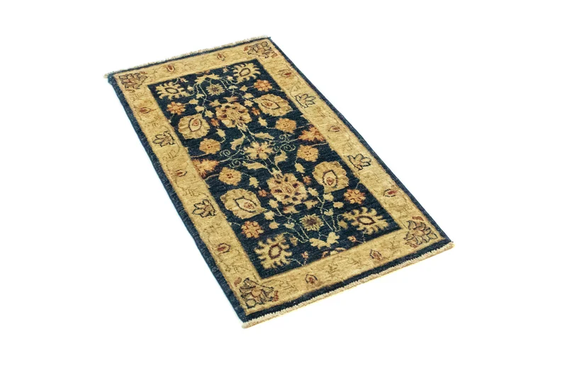 Ziegler Teppich 52 x 98 cm - dunkelblau