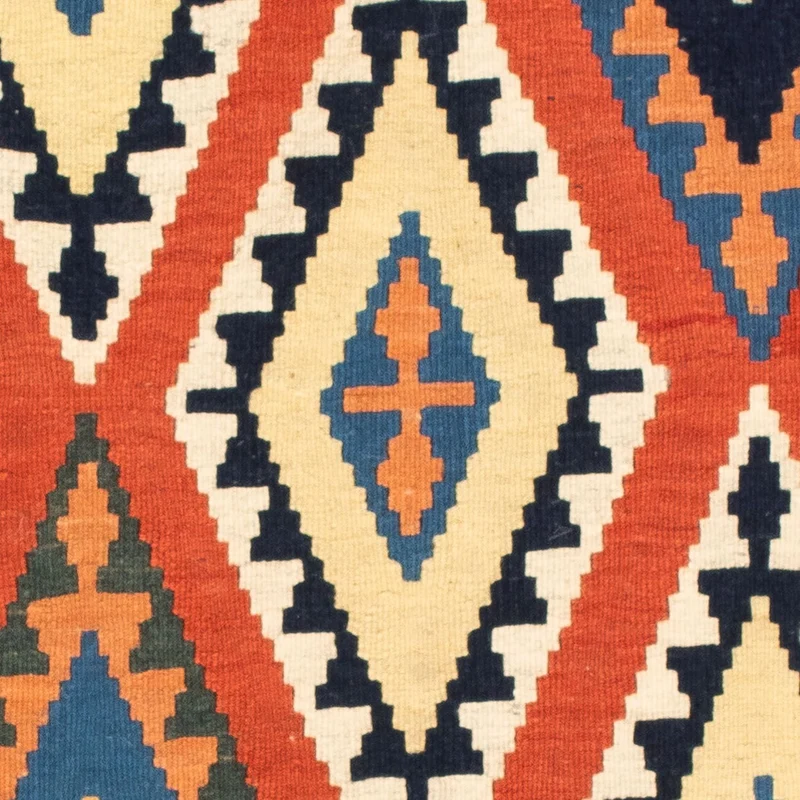 Kelim Teppich - Oriental 102 x 114 cm - rot
