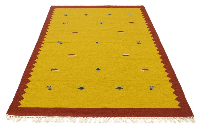 Kelim Teppich - Trendy 120 x 180 cm - gelb