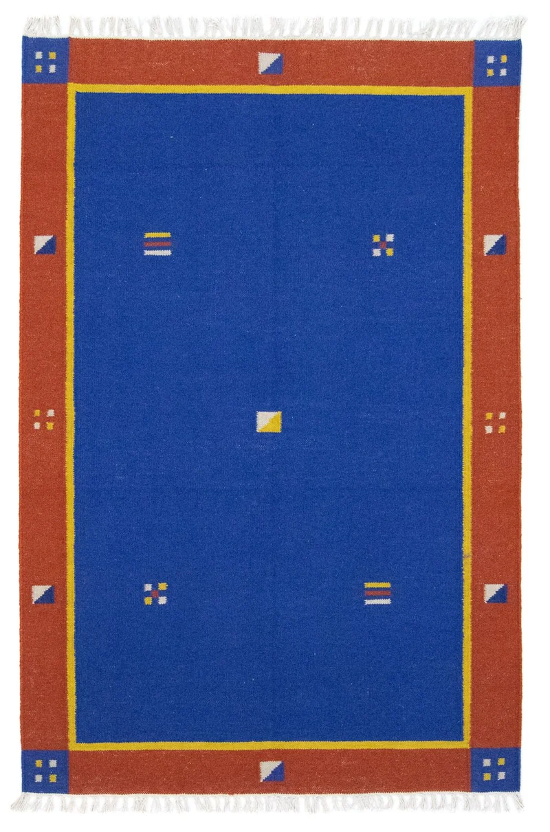 Kelim Teppich - Trendy 120 x 180 cm - blau