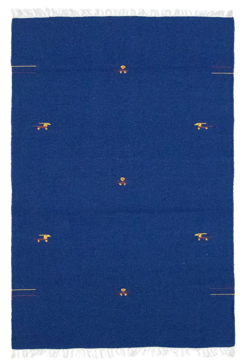 Kelim Teppich - Trendy 120 x 180 cm - blau