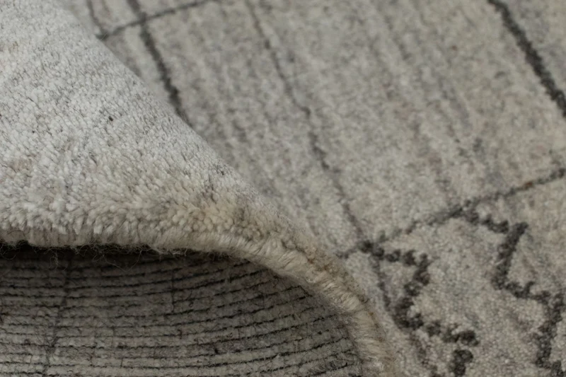 Gabbeh Teppich - Loribaft Indus 60 x 90 cm Fußmatte - silber