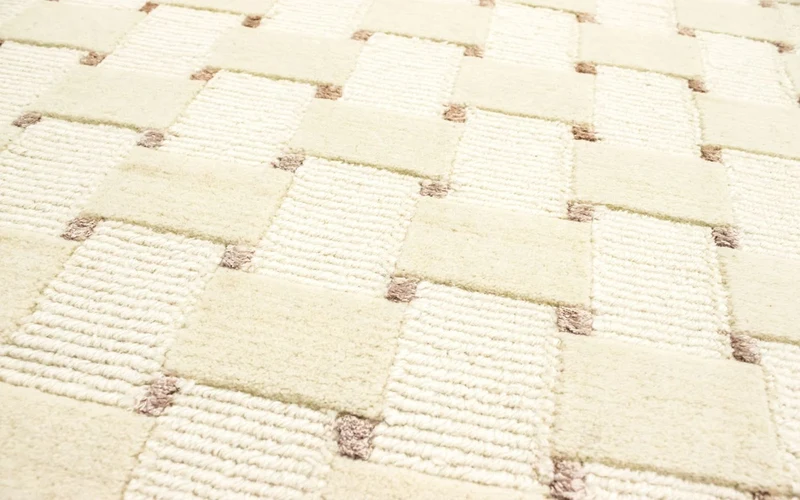 Nepal Teppich 150 x 150 cm - beige