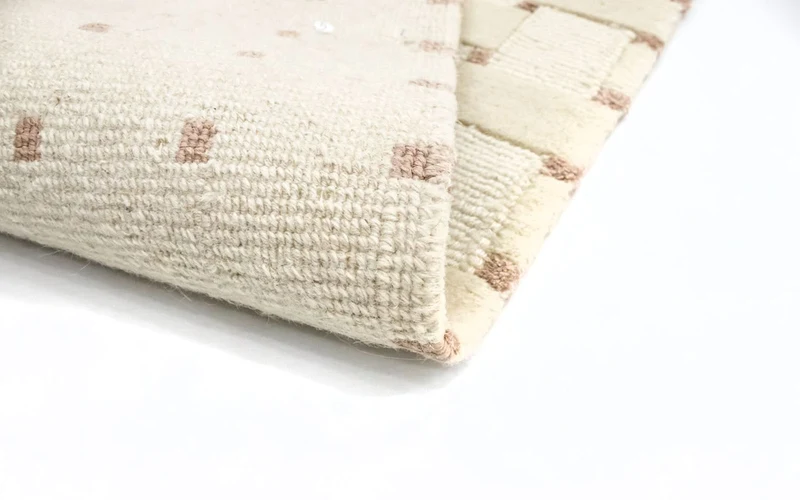 Nepal Teppich 150 x 150 cm - beige