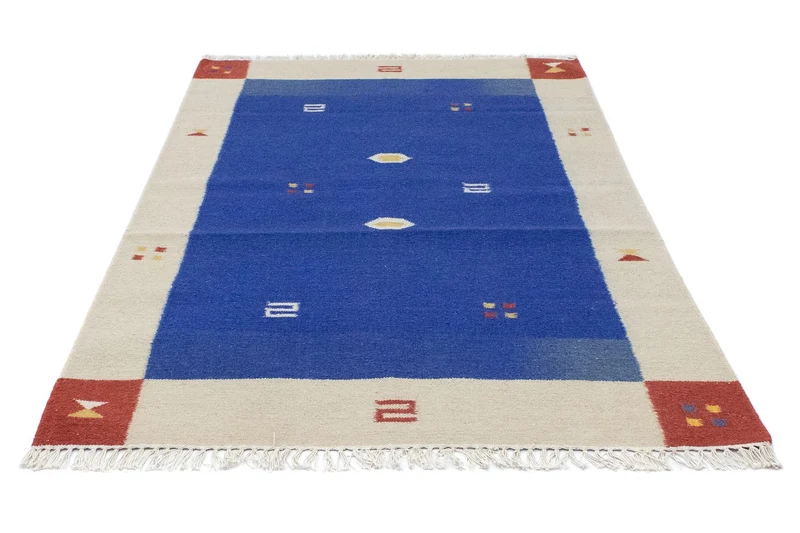 Kelim Teppich - Trendy 120 x 180 cm - blau