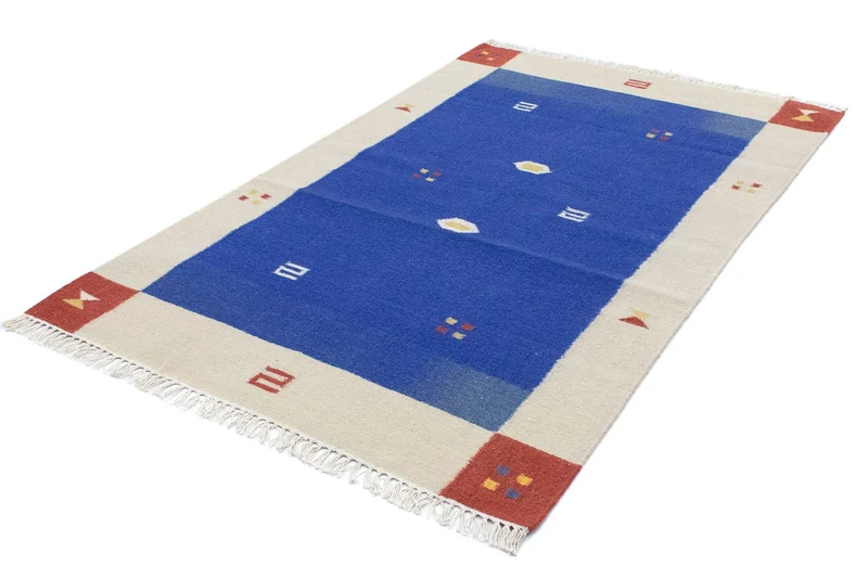 Kelim Teppich - Trendy 120 x 180 cm - blau