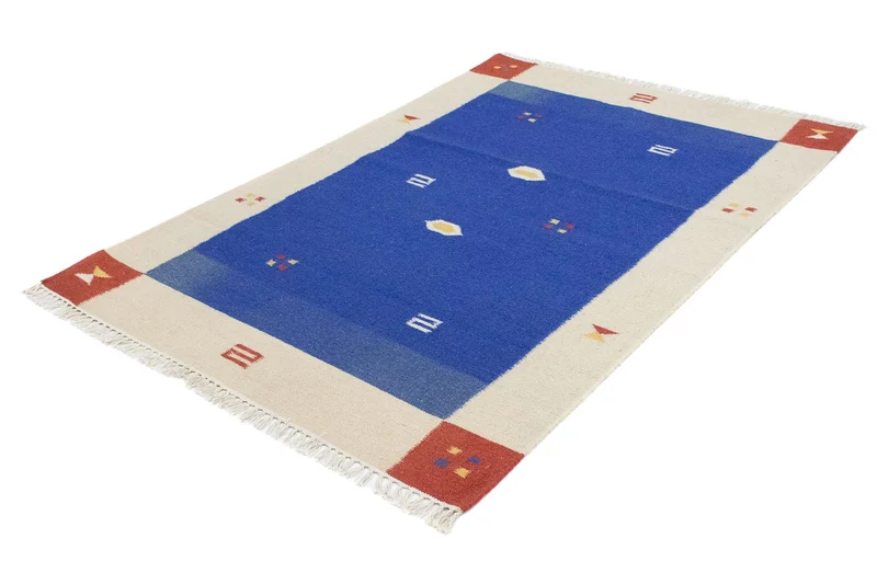 Kelim Teppich - Trendy 120 x 180 cm - blau