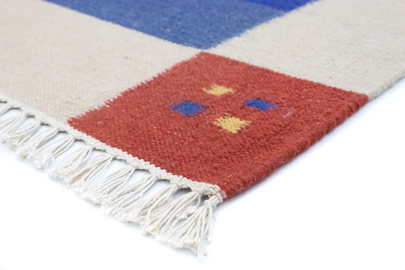 Kelim Teppich - Trendy 120 x 180 cm - blau