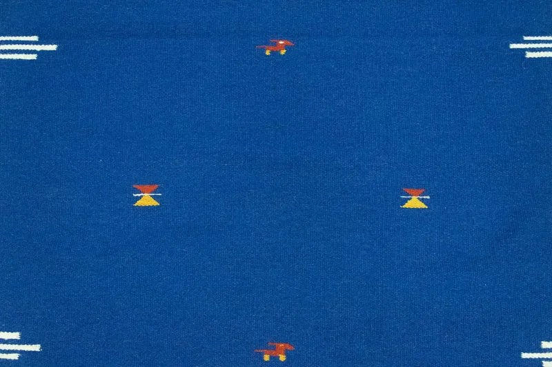 Kelim Teppich - Trendy 120 x 180 cm - blau