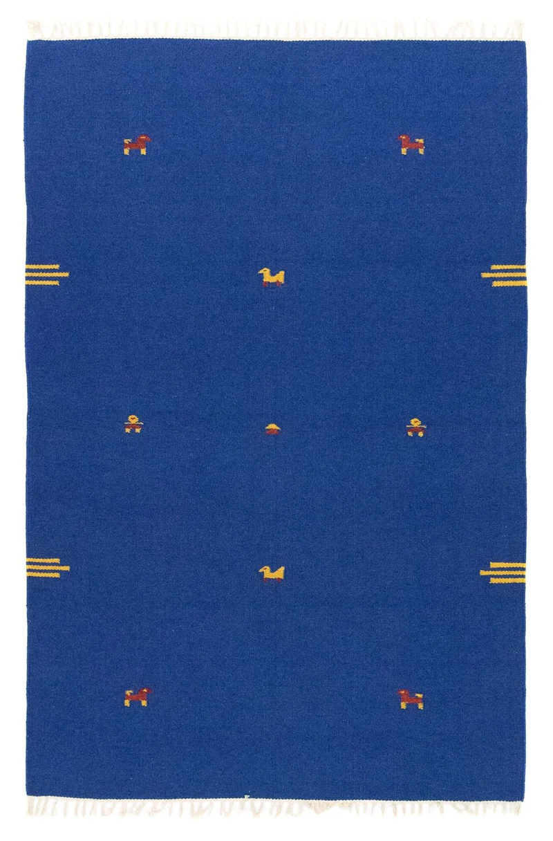 Kelim Teppich - Trendy 120 x 180 cm - blau