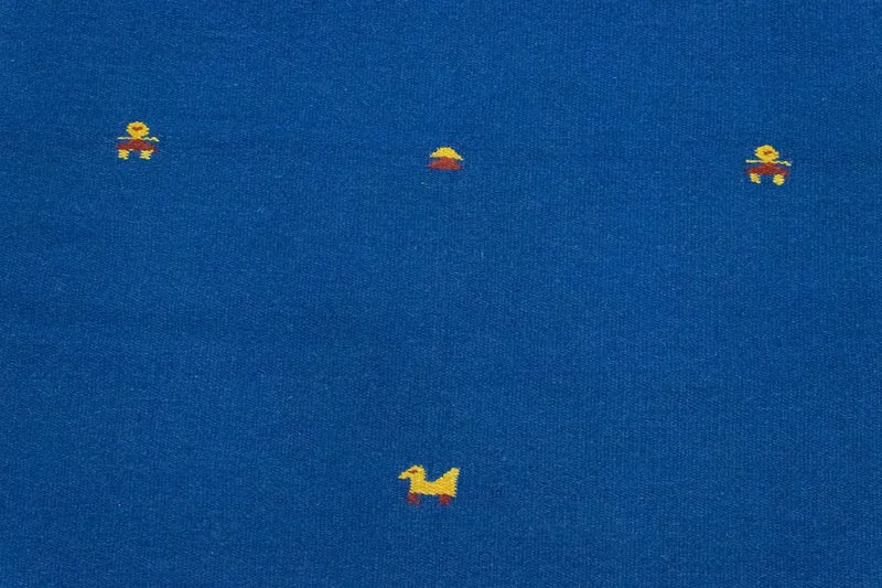 Kelim Teppich - Trendy 120 x 180 cm - blau