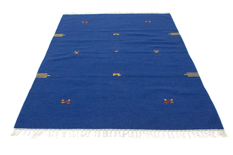 Kelim Teppich - Trendy 120 x 180 cm - blau