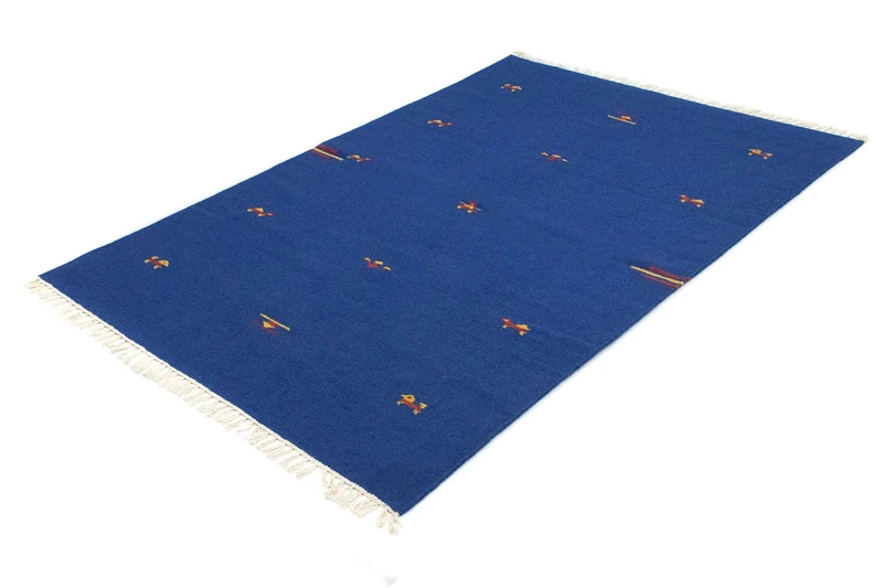 Kelim Teppich - Trendy 120 x 180 cm - blau