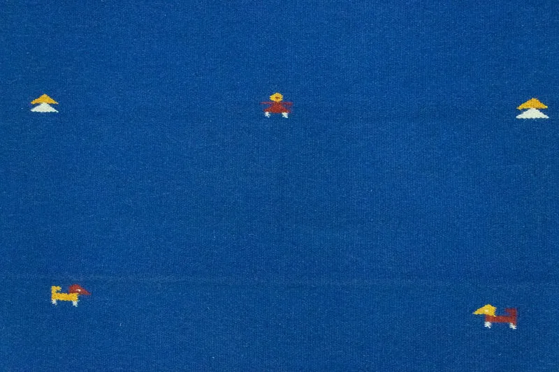 Kelim Teppich - Trendy 120 x 180 cm - blau