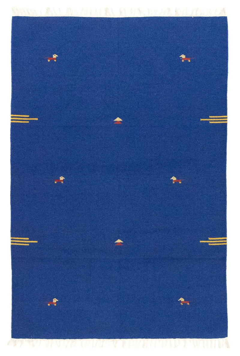 Kelim Teppich - Trendy 120 x 180 cm - blau