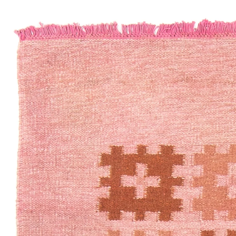 Kelim Teppich - Trendy - 117 x 179 cm - rosa