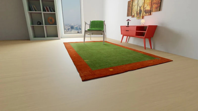Gabbeh Teppich - Indus 120 x 180 cm - grün