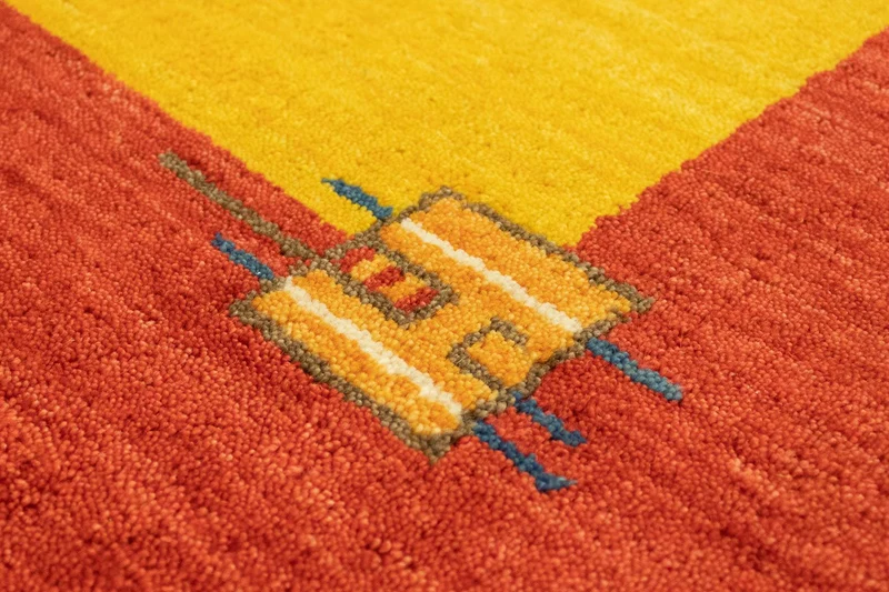 Gabbeh Teppich - Indus 120 x 180 cm - gold