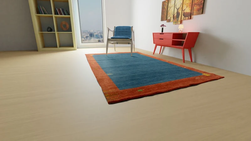 Gabbeh Teppich - Indus 120 x 180 cm - blau