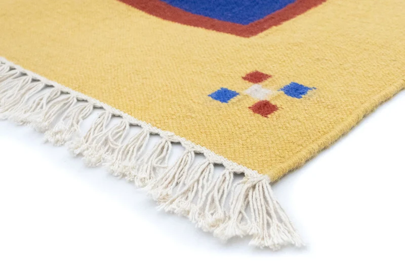Kelim Teppich - Trendy 140 x 200 cm - blau